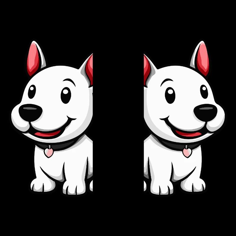 Bull Terrier Hund Comic