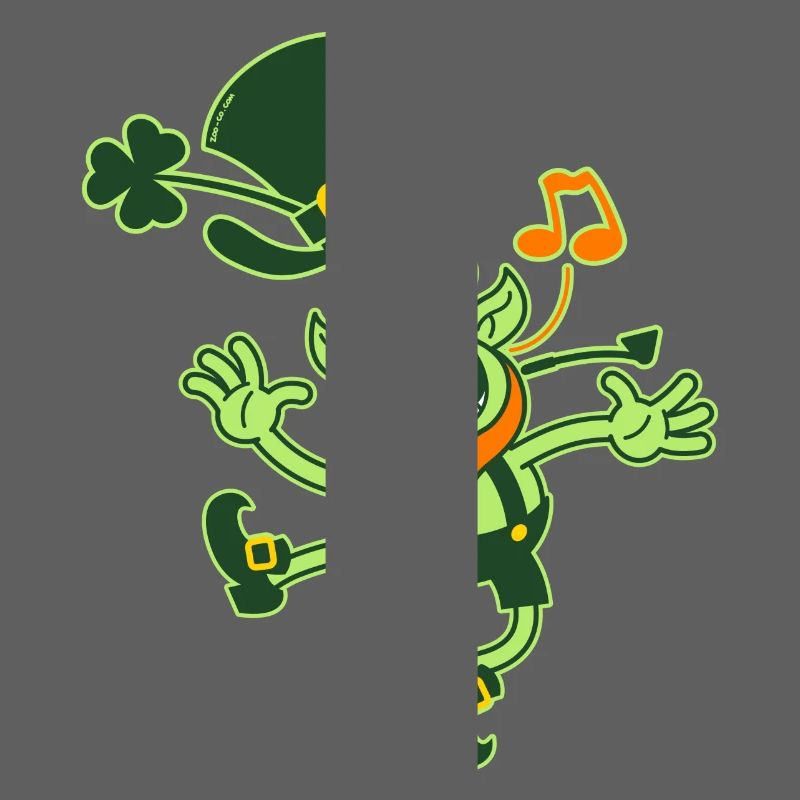 Lutin de Saint-Patrick danse et chante joyeusement