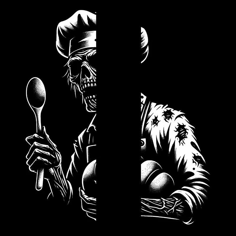 Zombie dans le rôle de Baker - boulanger d’horreur effrayant