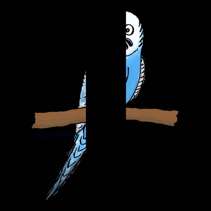 Blauer Wellensittich