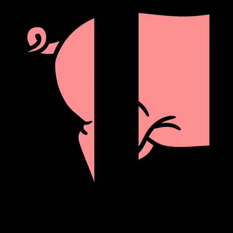 ass behind behind backside half pig sideways cute