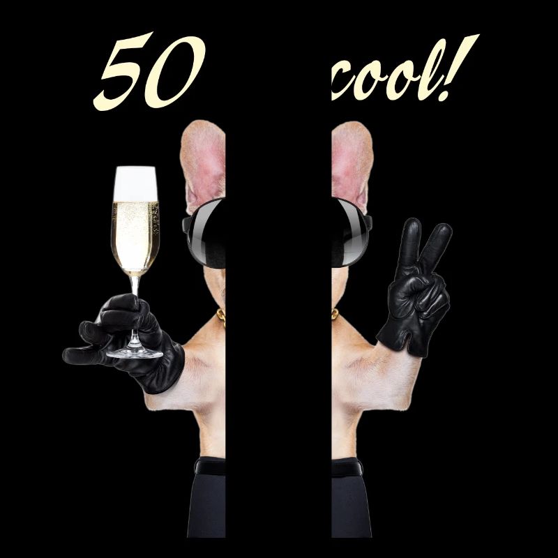NEU Geburstags Mops 50 ist cool Geschenk