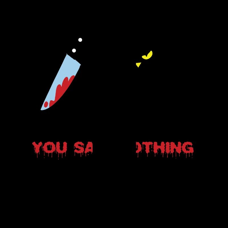 Mörderische schwarze Katze mit Messer Verdächtig