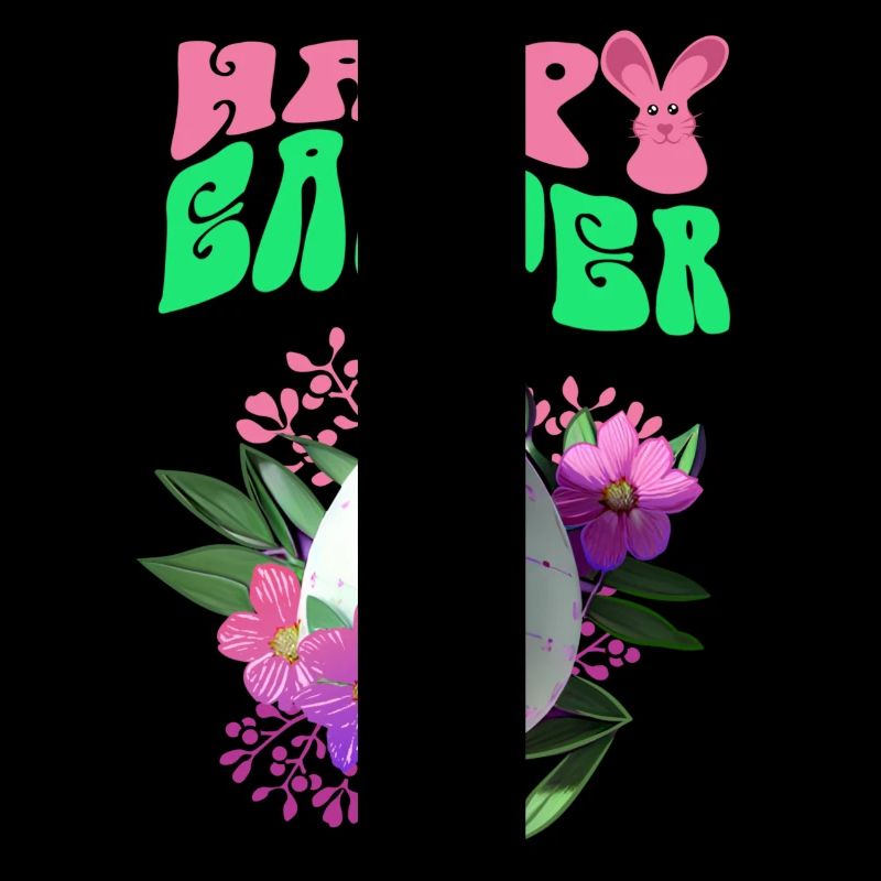 Happy Easter Easter Egg Floral Art