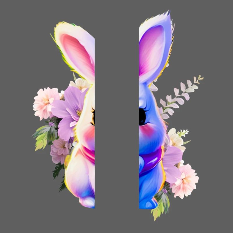 Flowers Easter Bunny Cute Bunny