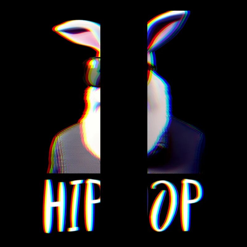 Hip Hop Hipster Rabbit Rabbit with Beard