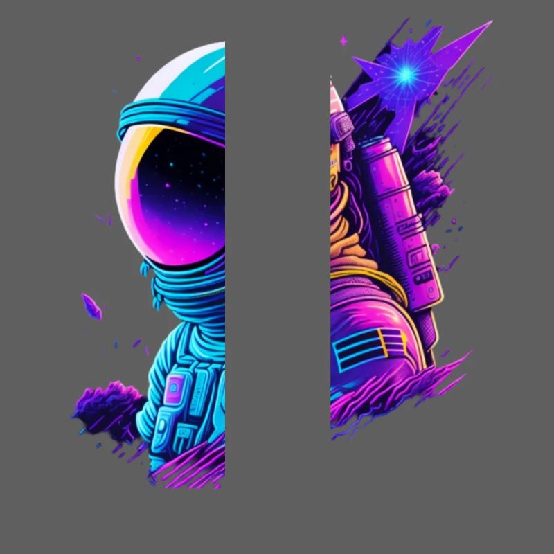 Synthwave Astronaute Space Explorer