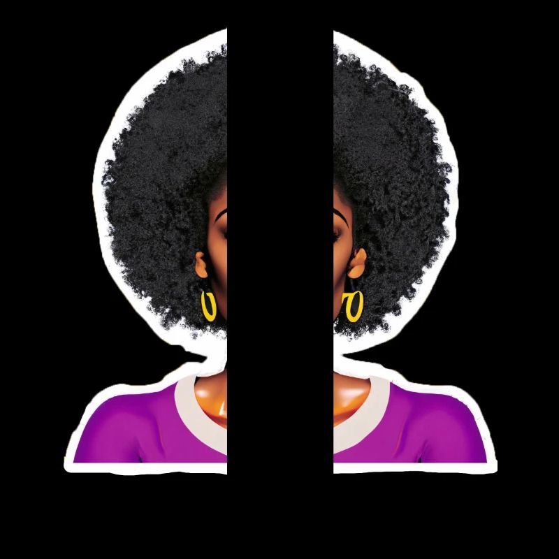 Femme noire avec afro