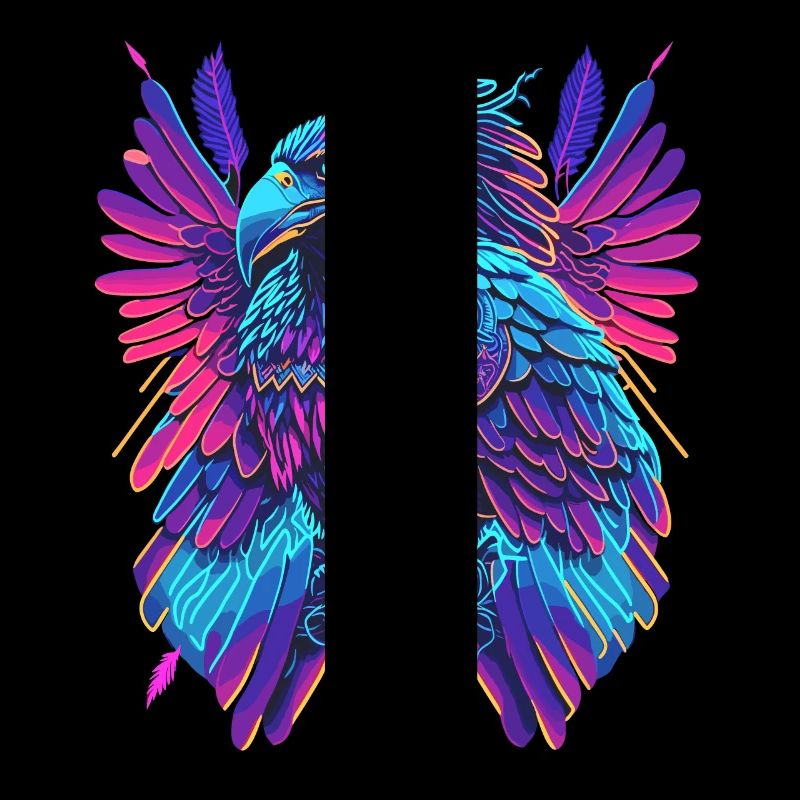 Neon Adler Synthwave Adler