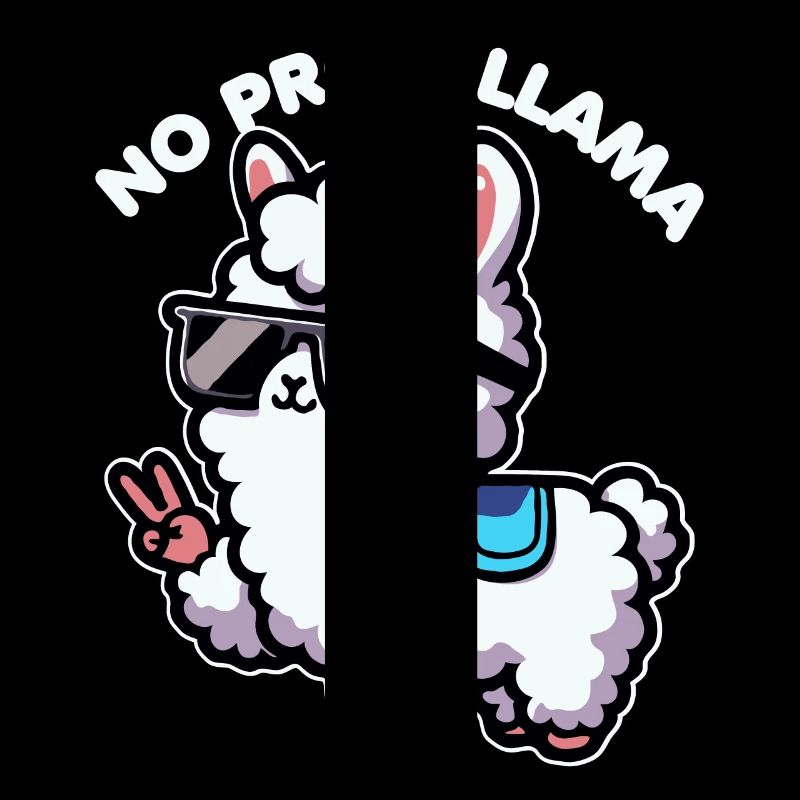 No Probllama Funny Llama Lover Pun for alpaca