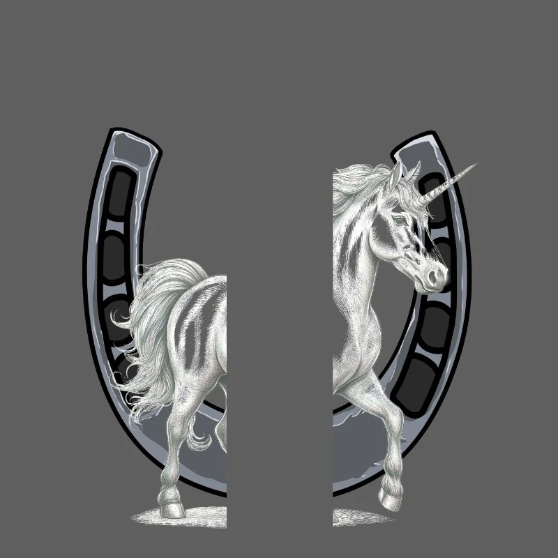 Hufeisen Einhorn Einhörner Pferd Pferde