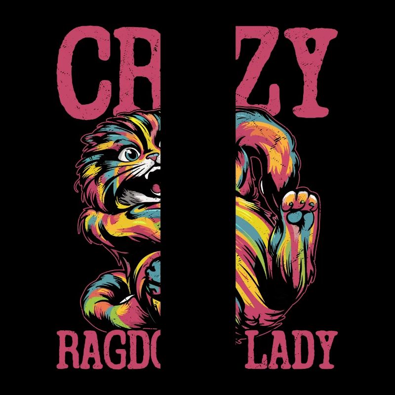 Crazy Ragdoll Lady Mère Chaton Chat