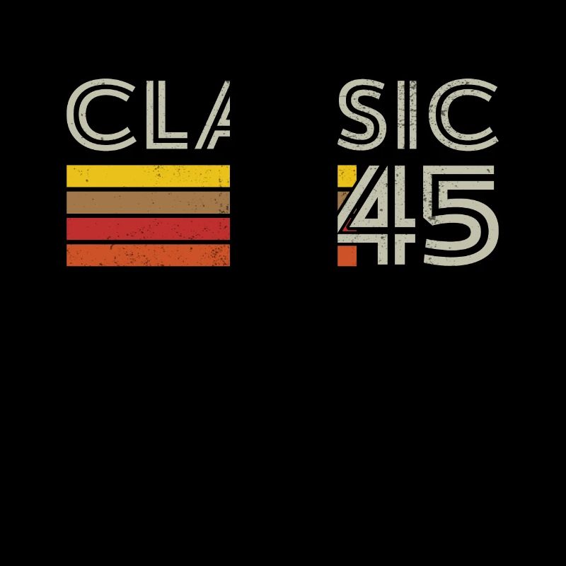 Retro Classic Number 45 Born In 1945