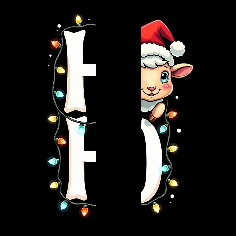 ho hoho - schaf spruch - Weihnachtshemd