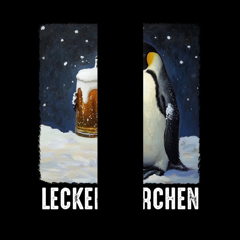 Lecker Bierchen Pinguin mit Bier Bierliebhaber