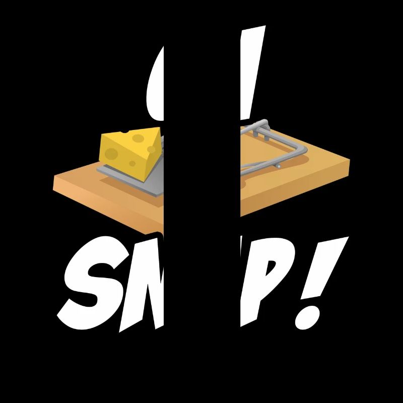 Oh Snap style de dessin animé drôle avec piège à souris