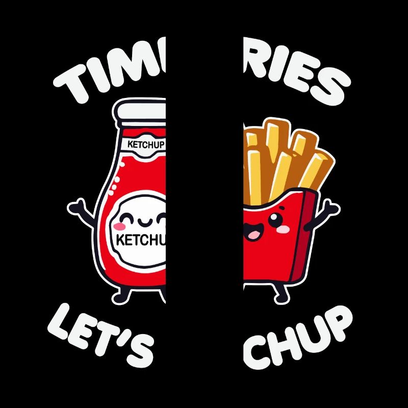 Time Fries Let's Ketchup Pun