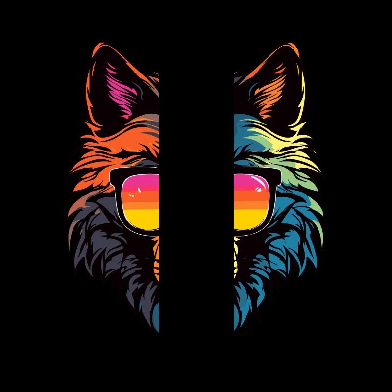 Wolf Head Portrait Cool