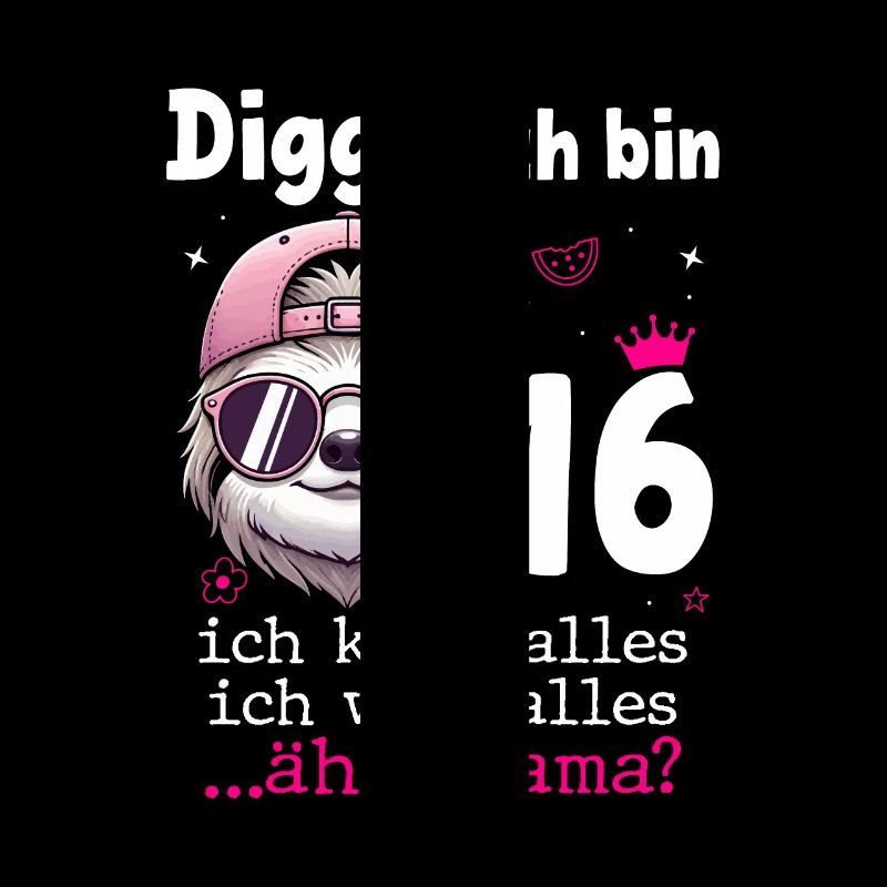 Digga Ich Bin 16 Teenager Geburtstag Mädchen