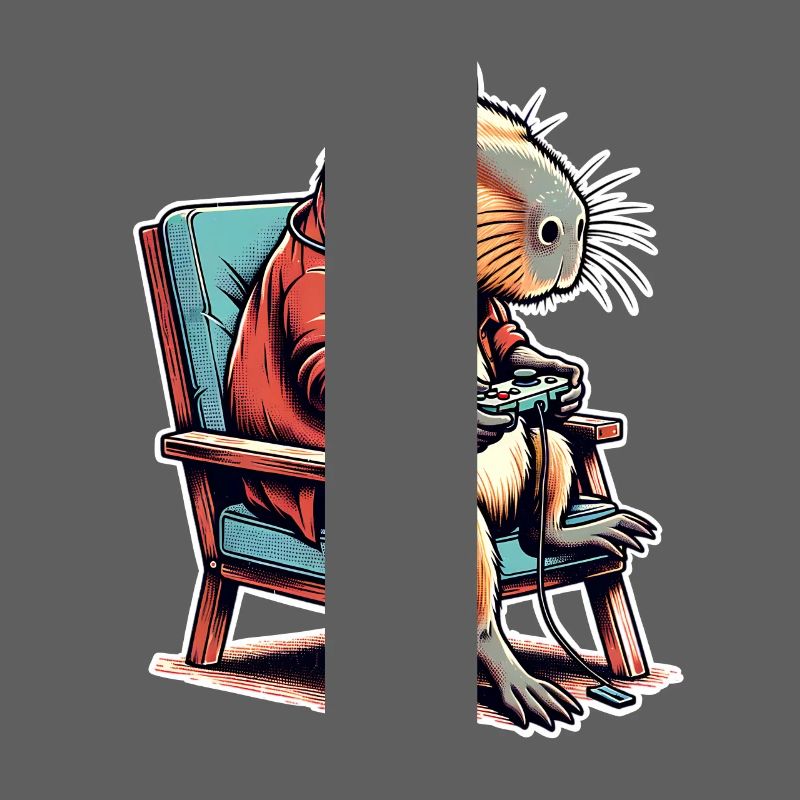 Capybara Gaming Nerd