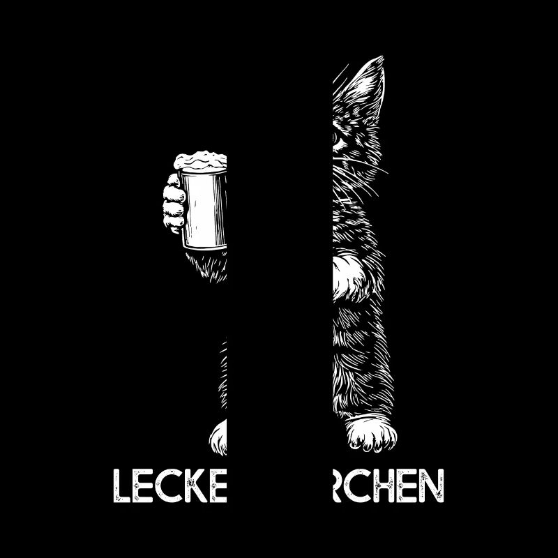 Lecker Bierchen Katze mit Bier
