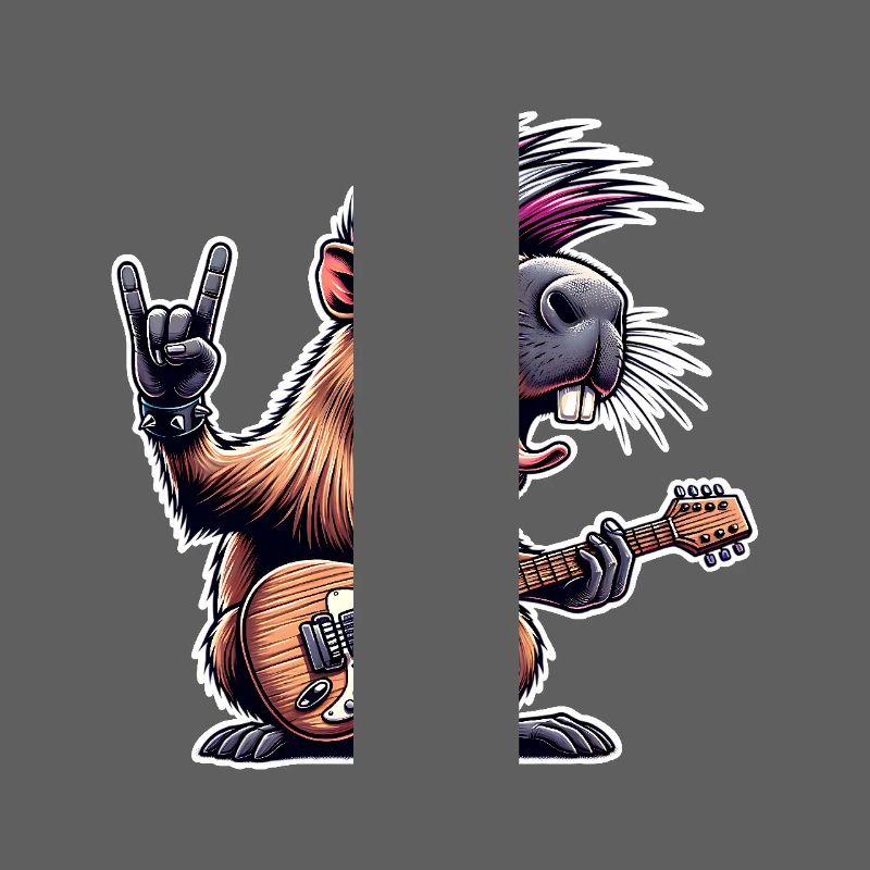 Capybara, guitariste de rock and roll