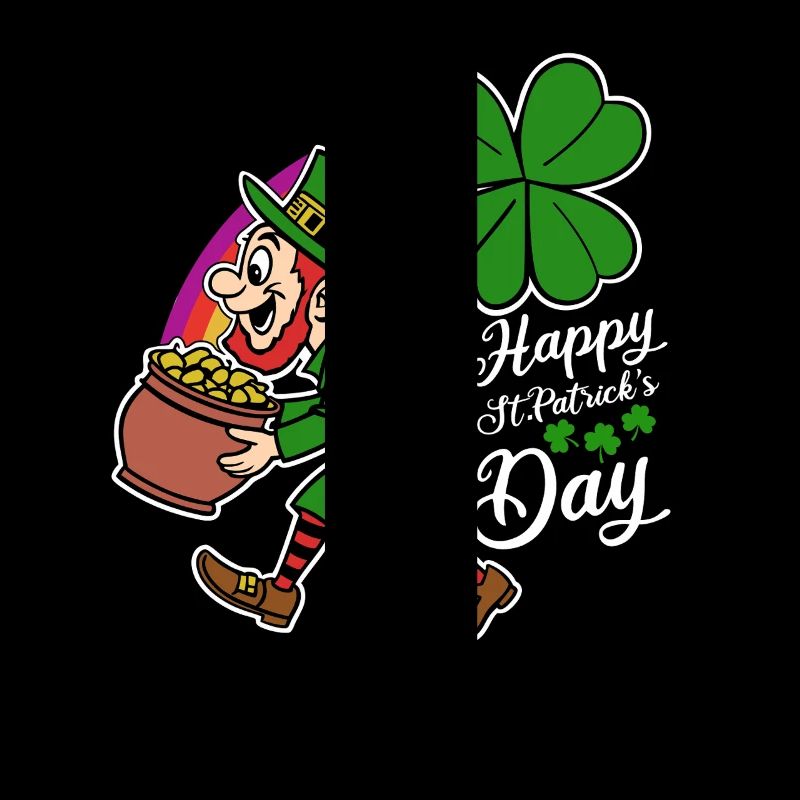 Happy St. Patrick's Day - Kleeblatt - Leprechaun