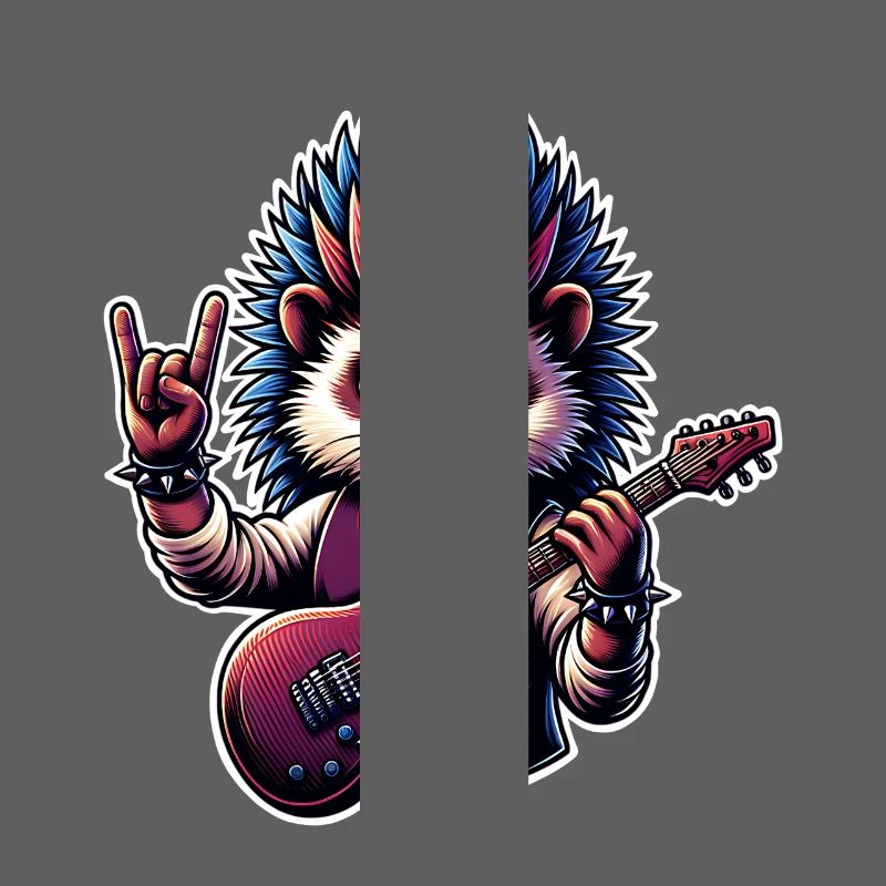 Hedgehog Rock and Roll Guitarist