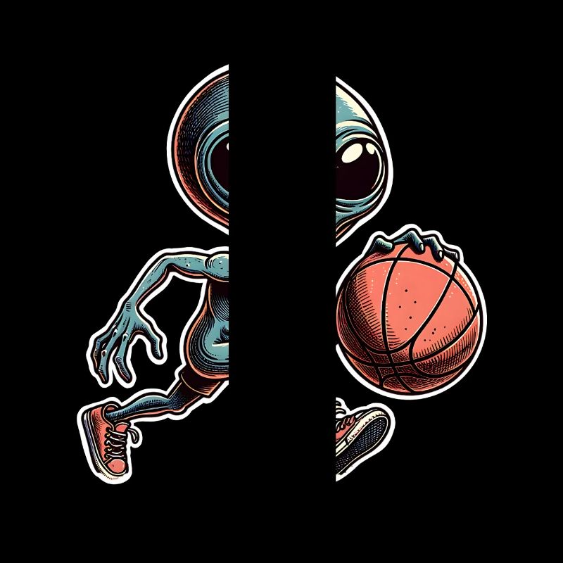 Alien Basketball Dunking