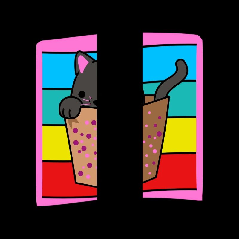 Chat dans une boîte