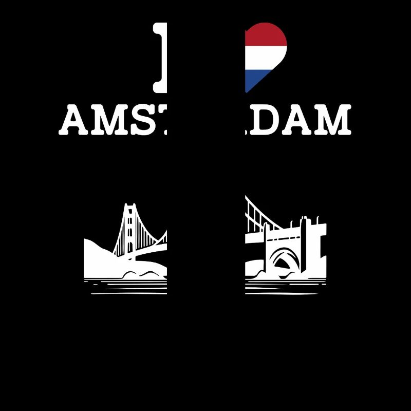 J’aime le plaisir du Golden Gate Bridge de l’Amsterdam Heart Flag
