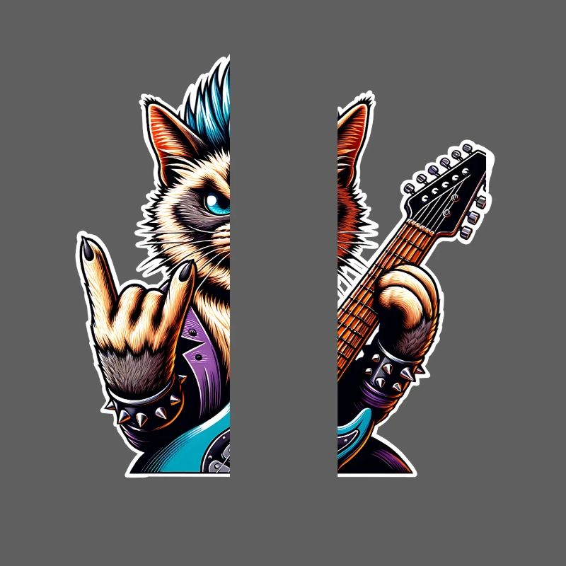 Cat Guitariste de Rock and Roll