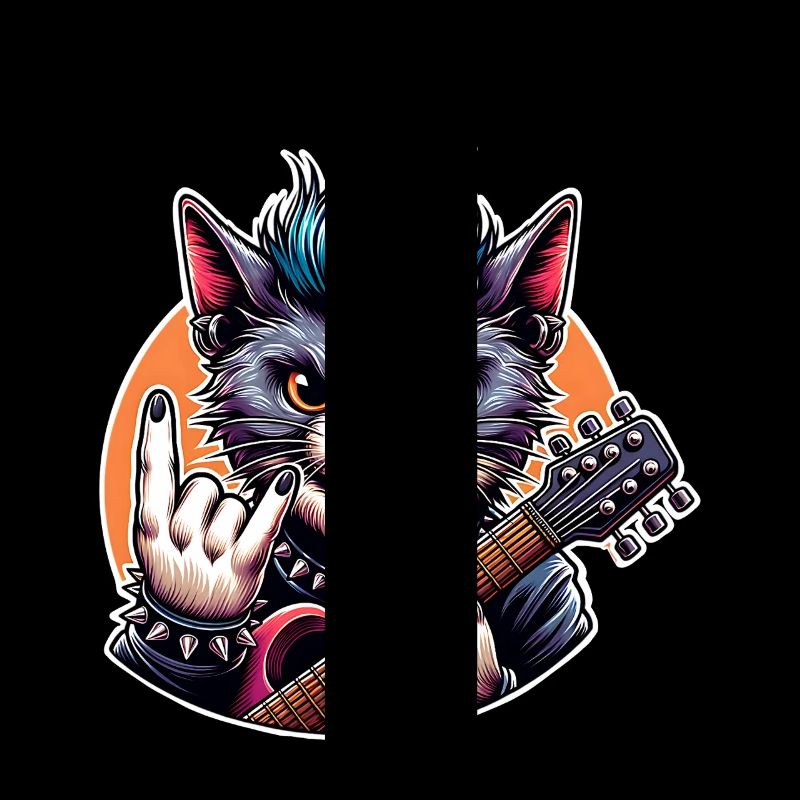 Cat Guitariste de Rock and Roll