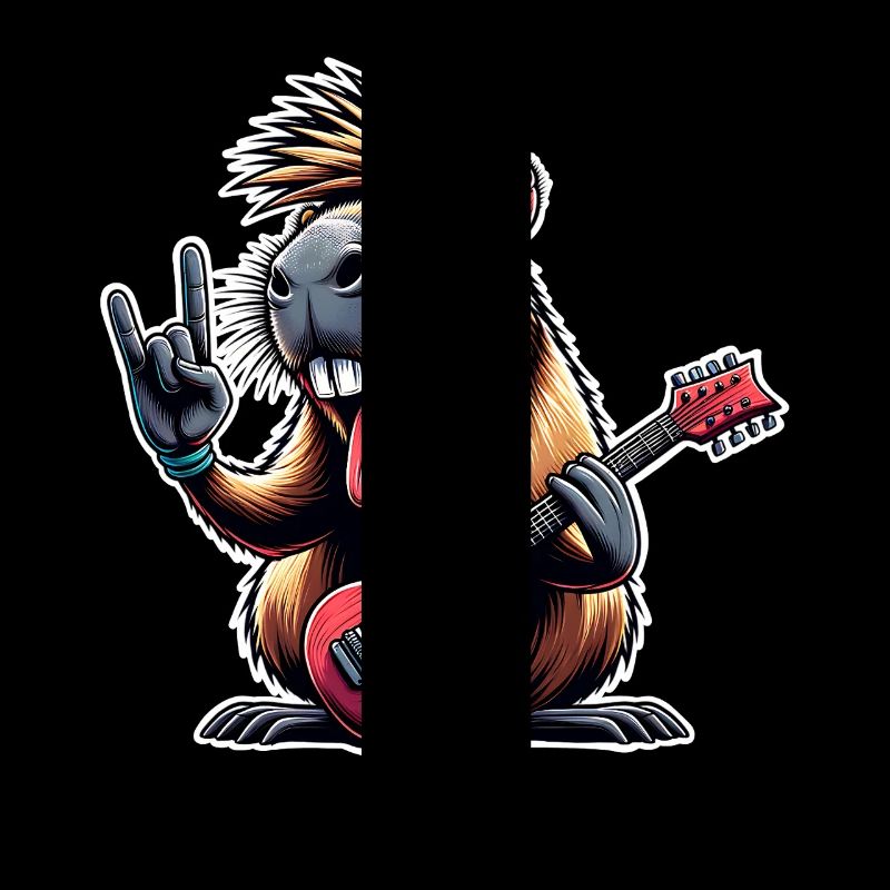 Capybara, guitariste de rock and roll