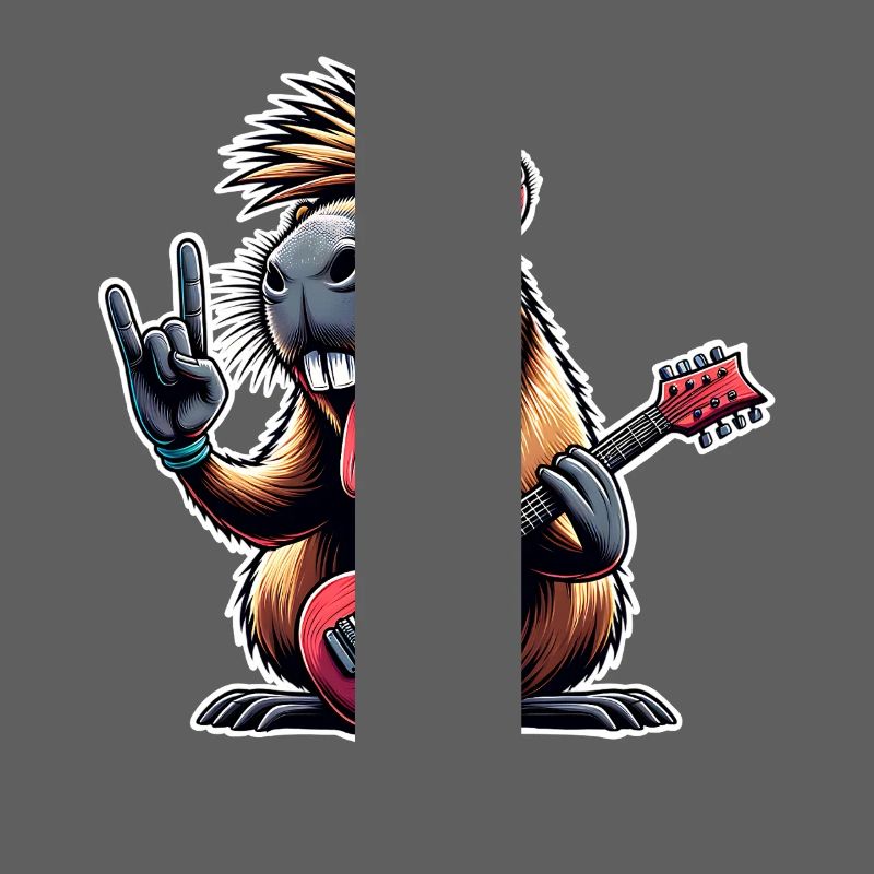 Capybara, guitariste de rock and roll