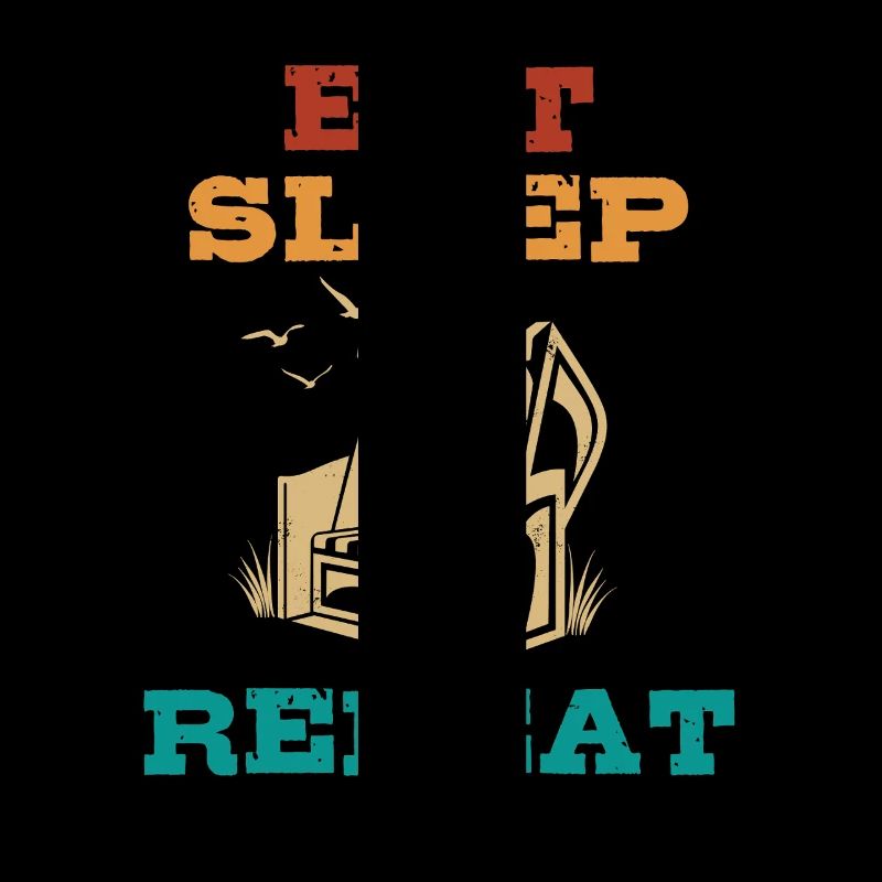 Eat Sleep Beach Chair Repeat, Beach, Vacation, Sea