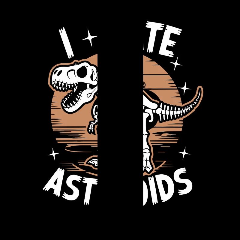 I Hate Asteroids Funny Dinosaur Lovers Saying