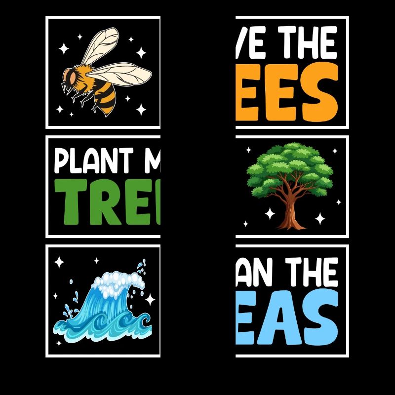 Save the Bees Plant more trees clean the seas