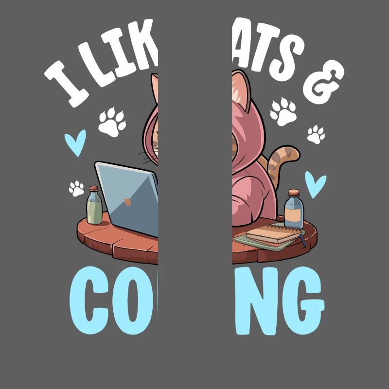 J’aime les chats et le design de nerd du codage