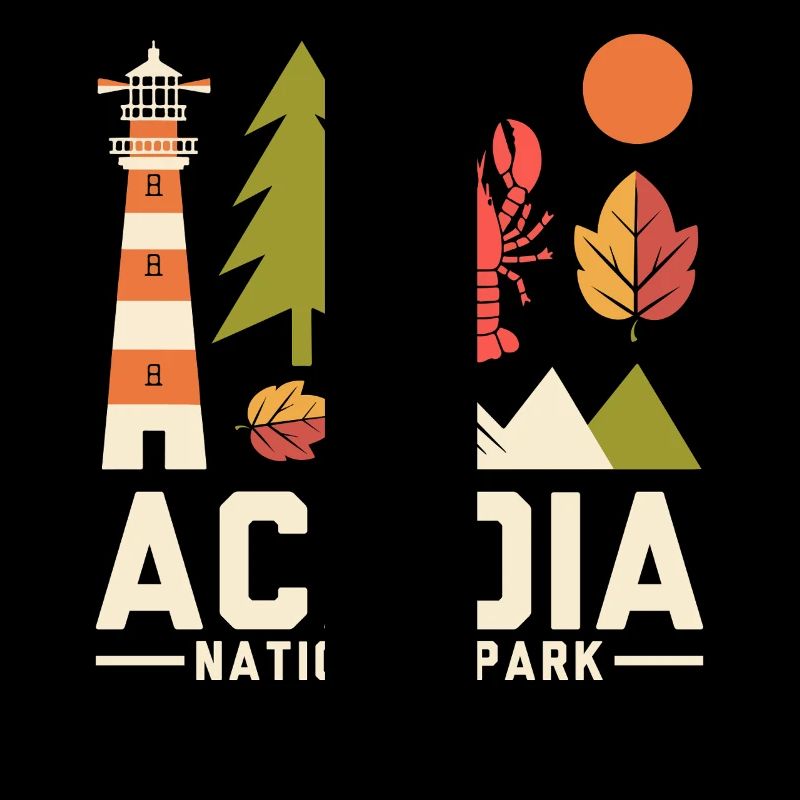 Parc national Acadia Design rétro