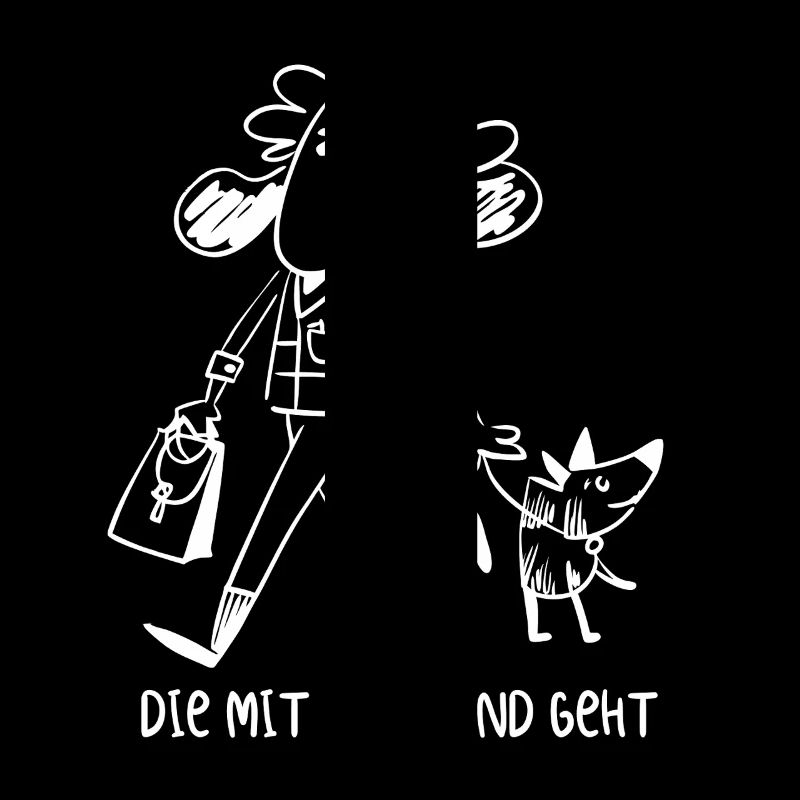 Die mit dem Hund geht - Gassi gehen - Geschenk