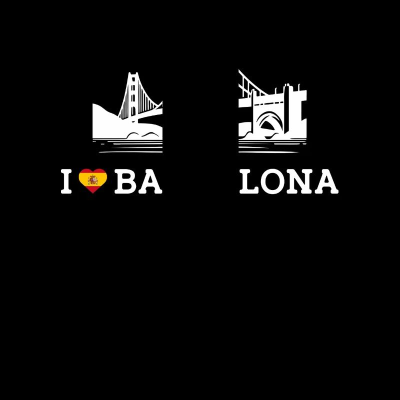 J’aime Barcelone Espagne Golden Gate Bridge Lover