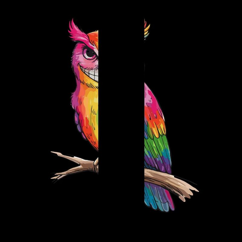 Bunte LGBTQ Eule Mit Stolz