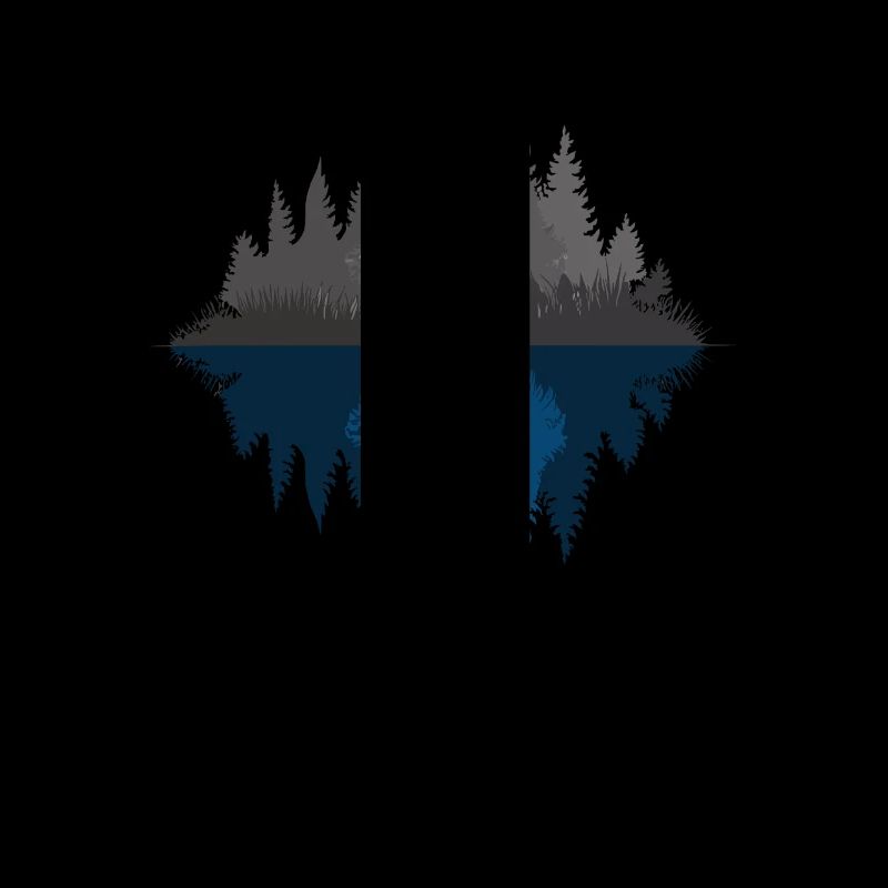 Hirsch im dunklen Wald