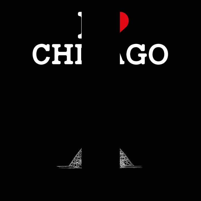 I love Chicago Pun Cool Eiffelturm Lover Flagge