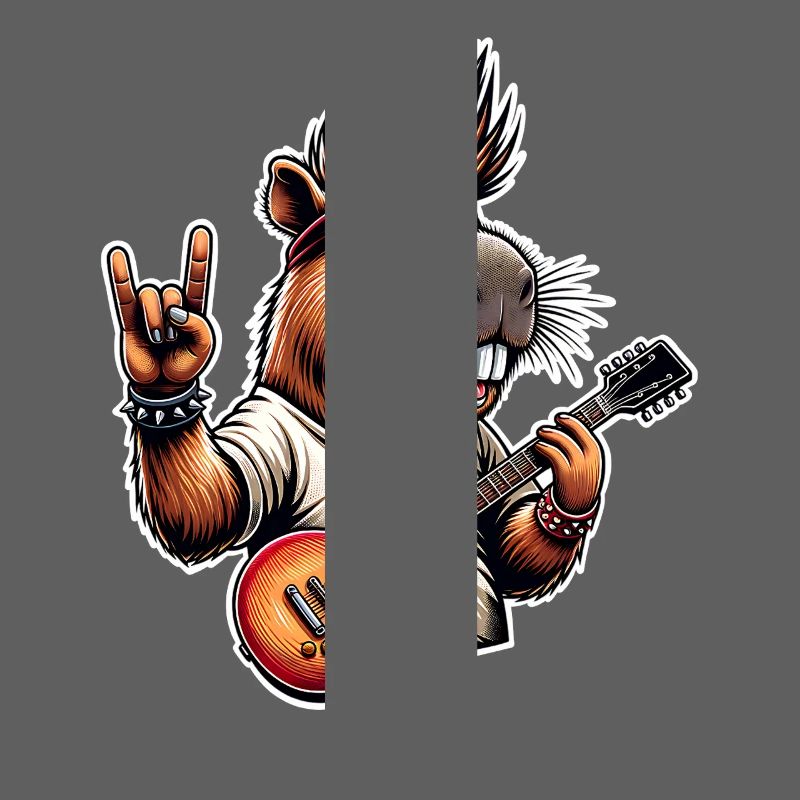 Capybara, guitariste de rock and roll