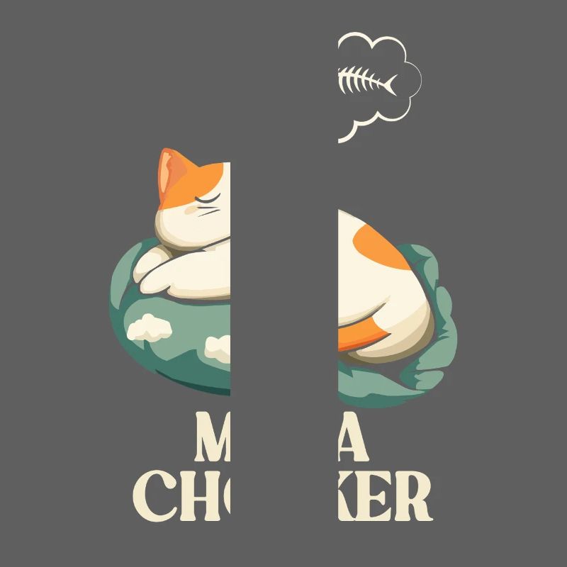 Mega Chonker Cat Thought Bubble Fish