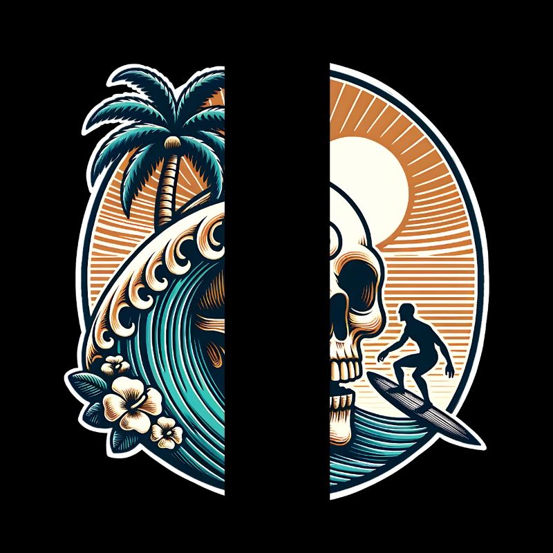 Crâne de surfeur de surf