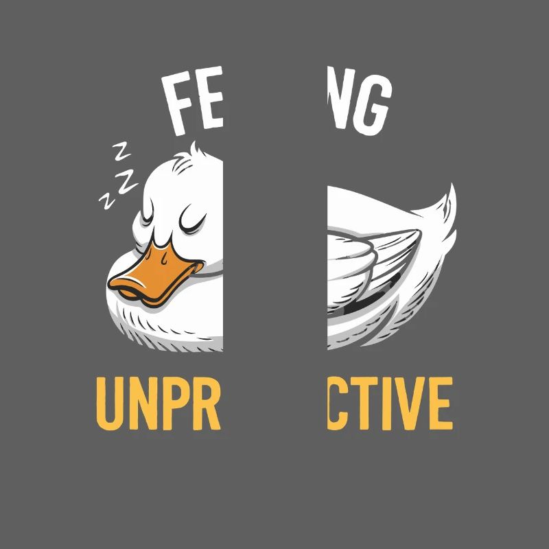 Feeling Unproductive Duck Illustration