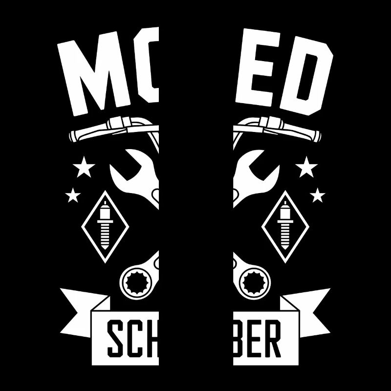 Moped Schrauber Mechaniker Mopedfahrer